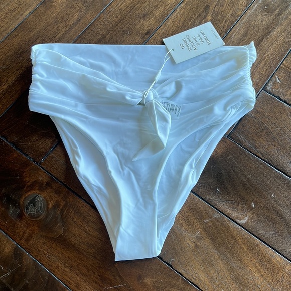 Designer Sonya Swim women’s size medium knotted front bow high waisted bikini - Picture 2 of 10